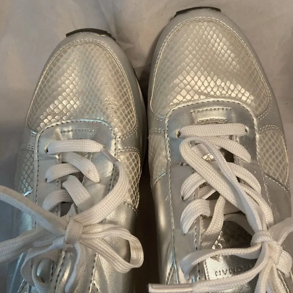 Zara Women’s Metallic Sneakers, Size 40‎ - Picture 3 of 11